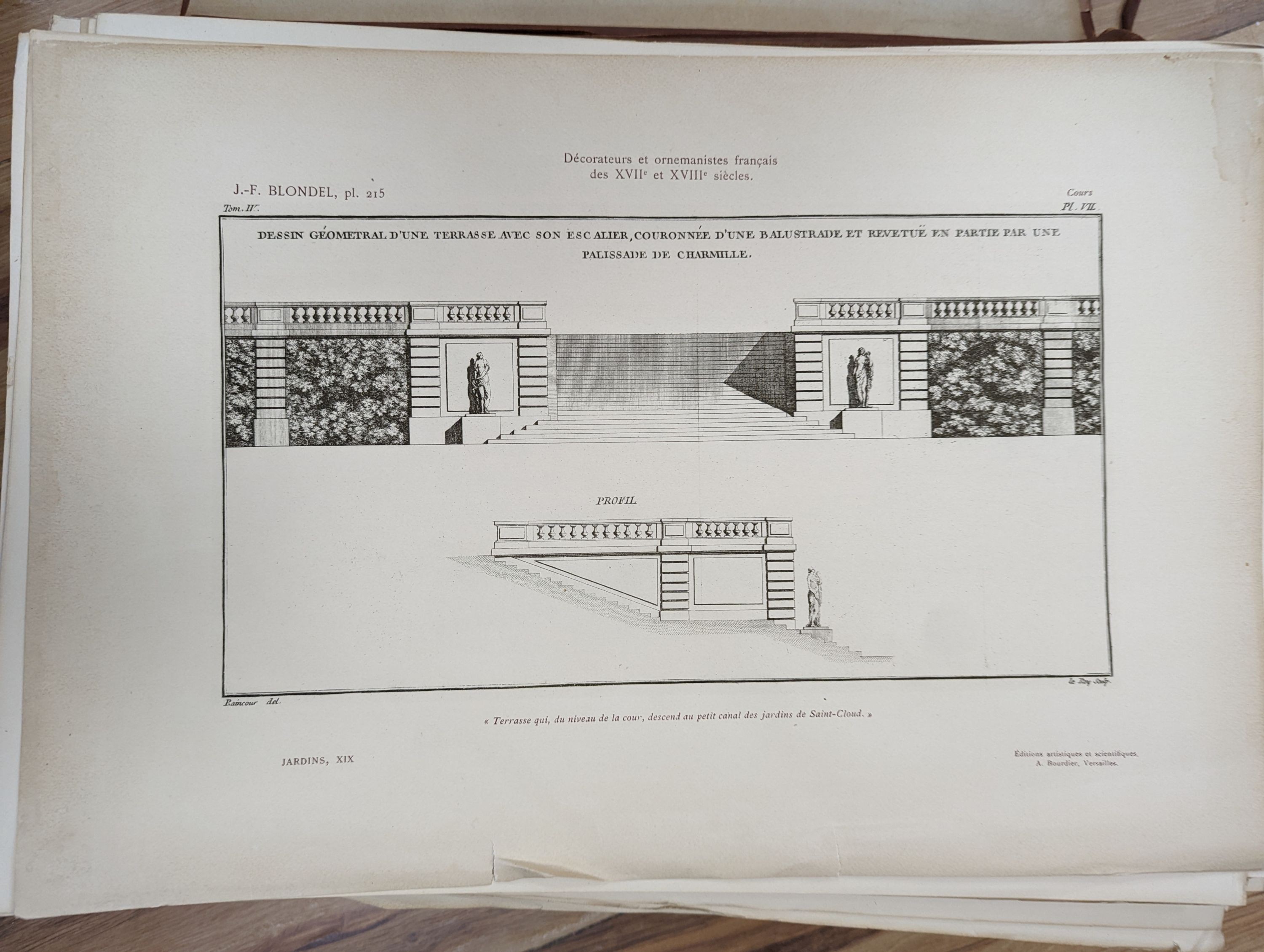 A volume: Formal gardens and garden ornament, plus a folio of architectural prints.